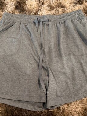 Women’s Athletic Shorts - Gray Drawstring Lounge Shorts